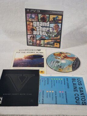 Rockstar Games Grand Theft Auto V PS3 Complete w/ Manual & Map NTSC-U/C M